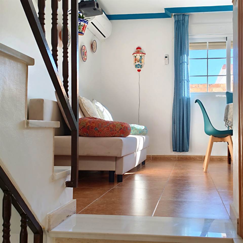 Living and dining area at Casa Miramar