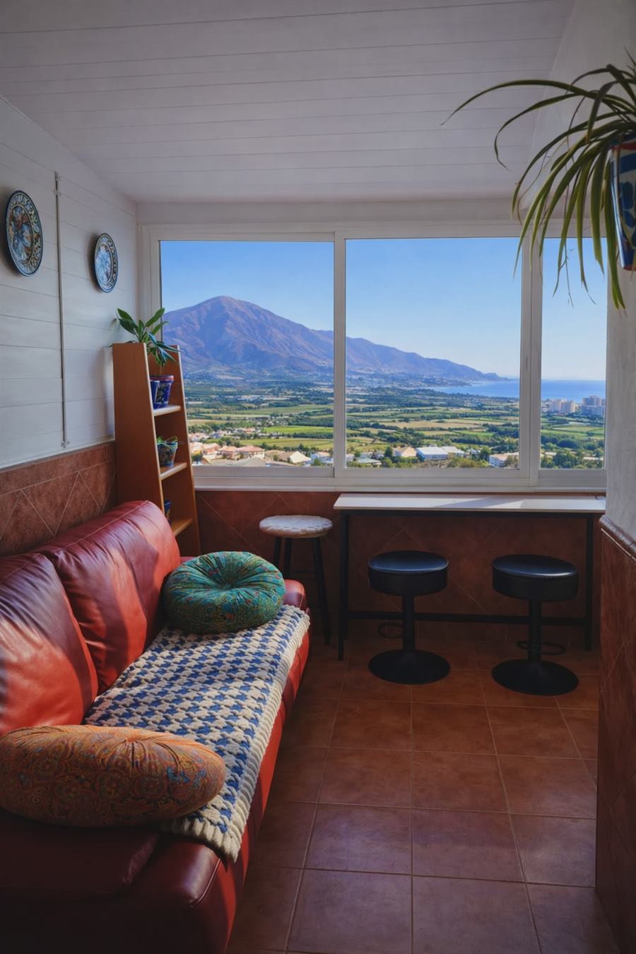 Seating area with view at Casa Miramar